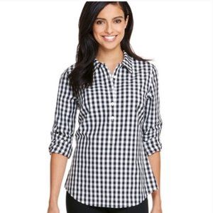 VINEYARD VINES Gingham Popover Top - Size 2